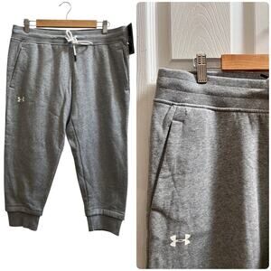 Under Armour New Micro Fleece Pocket Loose Fit Crop Jogger Large 21 Inch Inseam